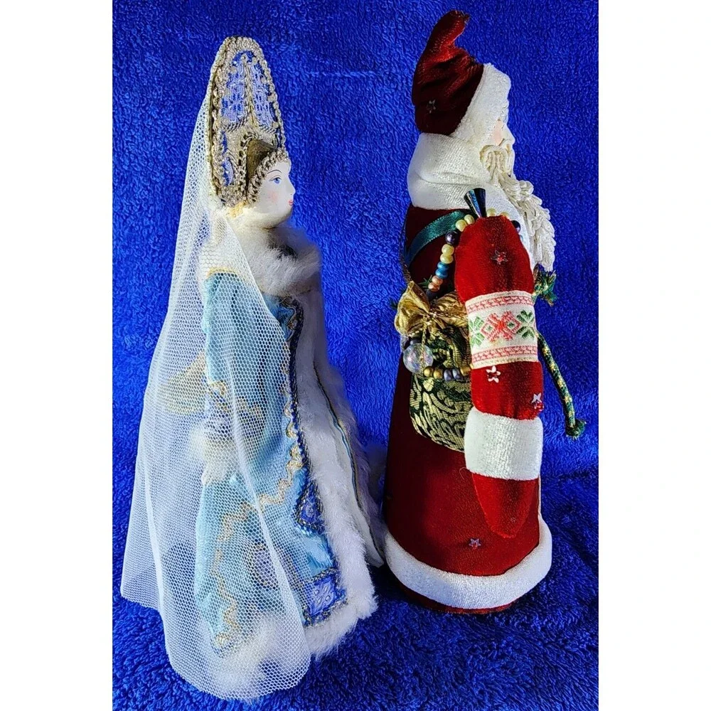 Vintage Russian Christmas~D'yed Moroz “Father Frost” & Snegurochka “Snow Maiden”